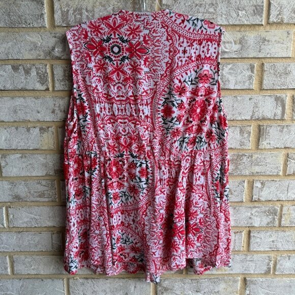 Torrid Sleeveless Floral Lace Babydoll Tank Top Women's Size 0 (L). - Picture 2 of 7